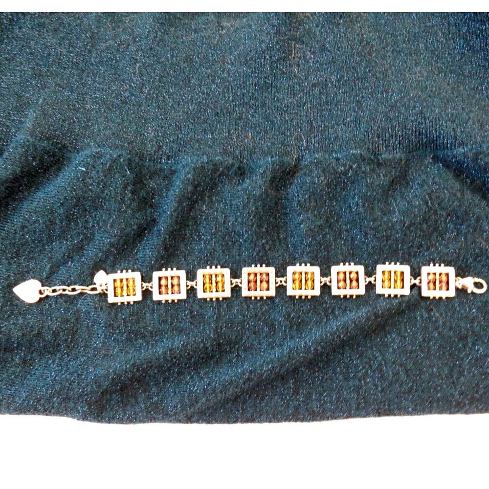 Vintage Brighton Abacus Panel Link Bracelet Y2K EUC - Picture 3 of 6